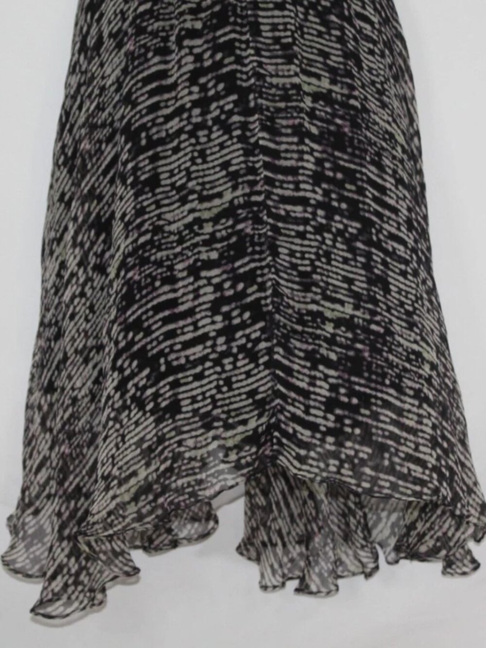 Vintage 90s DKNY silk fairy hem dress striped v-neck grunge fairy grunge flowy - Picture 10 of 15